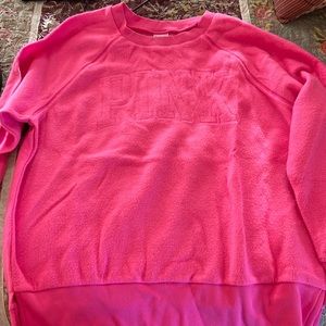 Victoria Secrets PINK fluffy pink crewneck